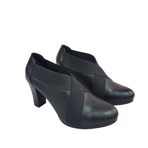 Cloudwalkers by Avenue -Kelly Black Heeled Slip on Shoes Size 8w - Picture 1 of 9
